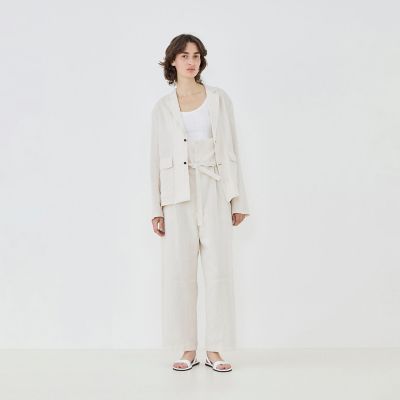 リネンポプリン ドロップショルダージャケット | GALERIE VIE (Women