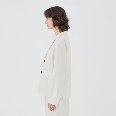 リネンポプリン ドロップショルダージャケット | GALERIE VIE (Women