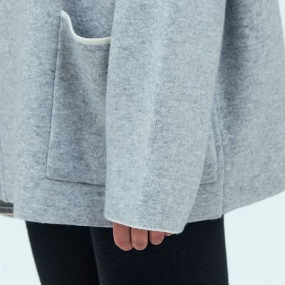 ダブルフェイスニット リバーシブルショートコート | GALERIE VIE
