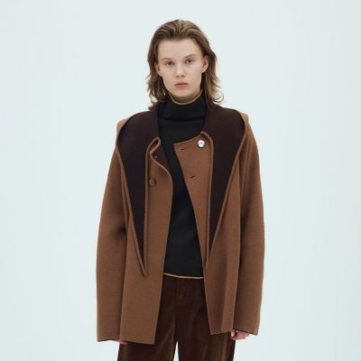 ダブルフェイスニット リバーシブルショートコート | GALERIE VIE