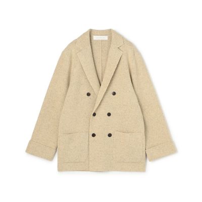 予約商品11月下旬以降順次お届け】ツイードニット ダブルブレスト