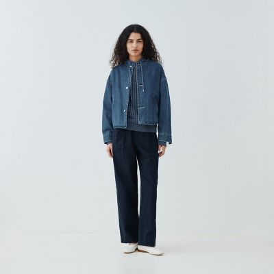 ビンテージライクデニム コクーンブルゾン | GALERIE VIE (Women