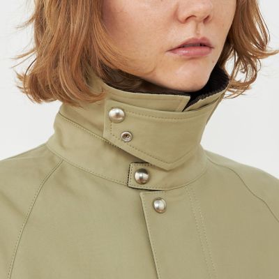 ピーチオイルダブルクロス　ロングステンカラーコート