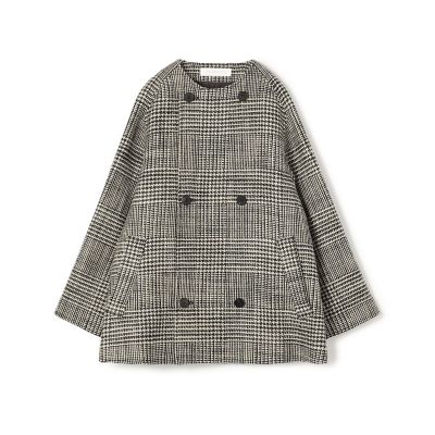 ＜GALERIE VIE (Women)＞グレナカートチェック　カラーレストレンチショートコート