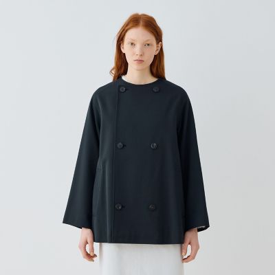 セール】 ウールカシミヤメルトン バルカラーショートコート