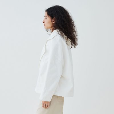 サンフェードデニム ワイドカラーブルゾン | GALERIE VIE (Women