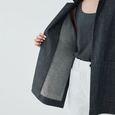 ステイブルーデニム　オーバージャケットコート
