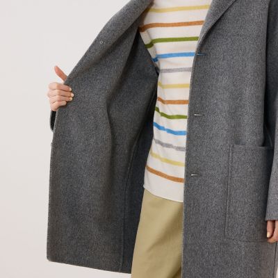 定価9.6万円 ギャルリーヴィー ウールダブルフェイス リバーコート ロング ウールダブルフェイス ロングコート | GALERIE VIE (Women