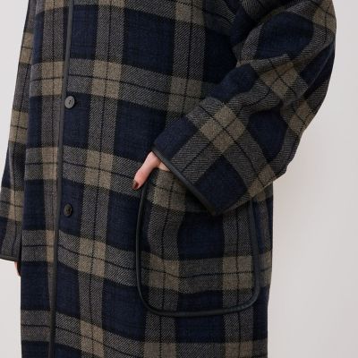 GALERIE VIE ギャルリーヴィー　ウールコットンツイードバルカラーコート タータンウールツイード バルカラーコート | GALERIE VIE (Women