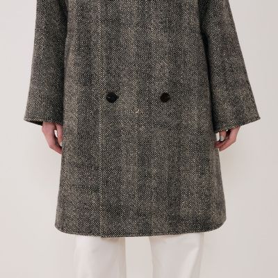 ワイドヘリンボーン カラーレストレンチコート | GALERIE VIE (Women