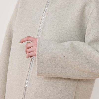 ギャルリーヴィー ウールダブルフェイス フーデッドショートコート 送料無料】【予約商品11月下旬以降順次お届け】ウールカシミヤ