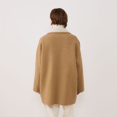 シープライクダブルフェイス ドルマンスリーブコート | GALERIE VIE