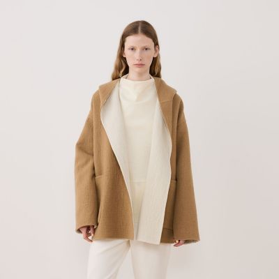 シープライクダブルフェイス フーデッドコート | GALERIE VIE (Women