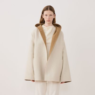 シープライクダブルフェイス フーデッドコート | GALERIE VIE (Women