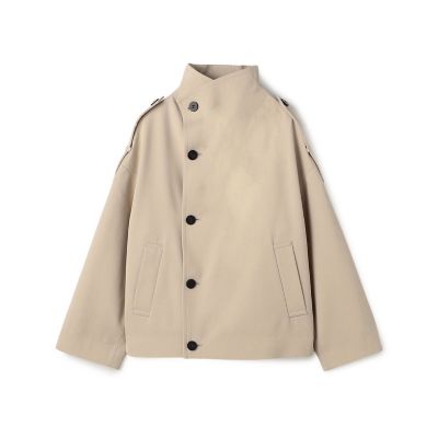 ＜GALERIE VIE (Women)＞コットンウールギャバジン　ハイネックショートコート