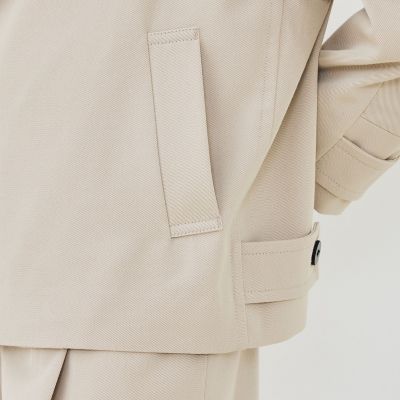 コットンウールギャバジン ハイネックショートコート | GALERIE VIE