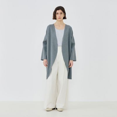 近年モデル　GALERIE VIE コットンシルクミラノリブ ノーカラーコート ミラノリブ ノーカラーコート | GALERIE VIE (Women)/ギャルリー