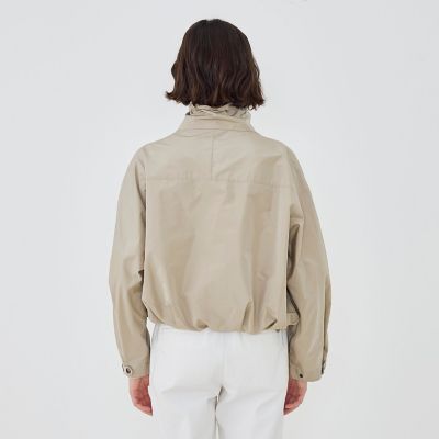 メモリータフタ ハイネックショートブルゾン | GALERIE VIE (Women