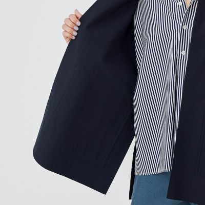 コットンダブルフェイス フロントオープンショートコート | GALERIE