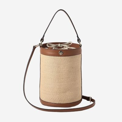 ＜MACKINTOSH LONDON (Women)＞【ｅｃｌａｔ５月号掲載】ラフィアブレードバケットバッグ