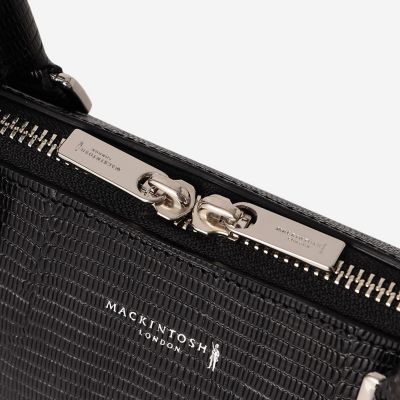 Precious12月号】リザード型押しレザーボストンバッグ