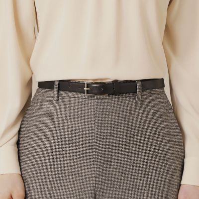 美品　マッキントッシュロンドン　ライナー　ベルト　チェック　ハニーベージュ オイルレザーアジャストベルト | MACKINTOSH LONDON (Women