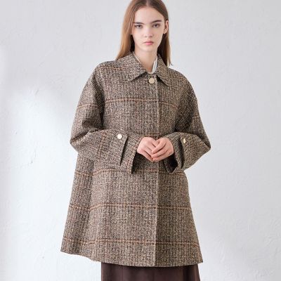 ROSLEY／ロズリー】ミックスドカラーチェックコート