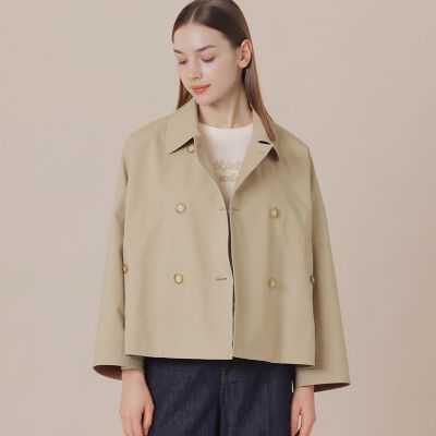 ＜MACKINTOSH LONDON (Women)＞【ＦＹＶＩＥ／フィビー】バイカラータフタダブルブレストコート