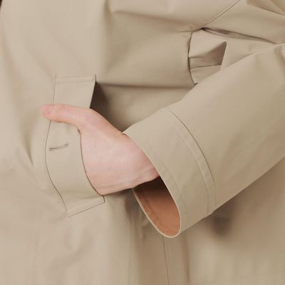 FYVIE／フィビー】バイカラータフタダブルブレストコート