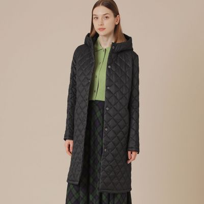 ＜MACKINTOSH LONDON (Women)＞【Ｔｉｌｂｕｒｙ　ｈｏｏｄ　ｌｏｎｇ／ティルベリーフードロング】エアリーキルティングフーデッドコート