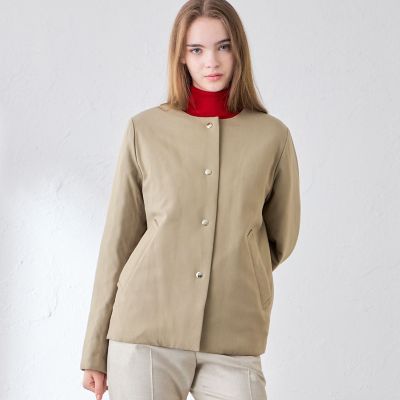 ウールライクノーカラーパデッドショートコート | MACKINTOSH LONDON