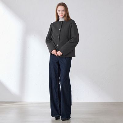 ウールライクノーカラーパデッドショートコート | MACKINTOSH LONDON