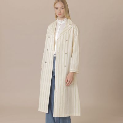 ＜MACKINTOSH LONDON (Women)＞【ＷＥＢ・一部店舗限定】コットンシルクストライプコートドレス