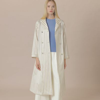 ＜MACKINTOSH LONDON (Women)＞【ＷＥＢ・一部店舗限定】ポリエステルシルクストライプコートドレス