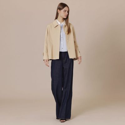 ROSLEY／ロズリー】ウェザーコットンステンカラーショートコート