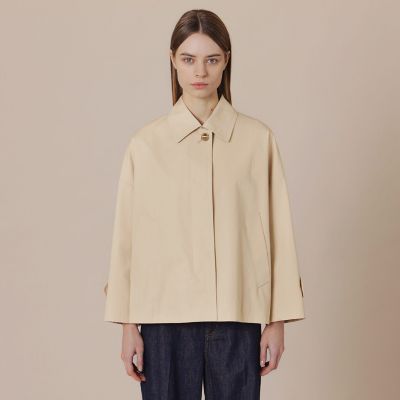 ROSLEY／ロズリー】ウェザーコットンステンカラーショートコート