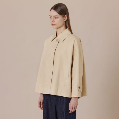 ROSLEY／ロズリー】ウェザーコットンステンカラーショートコート