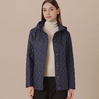 ＜MACKINTOSH LONDON (Women)＞キルティングタフタフーデットショートコート