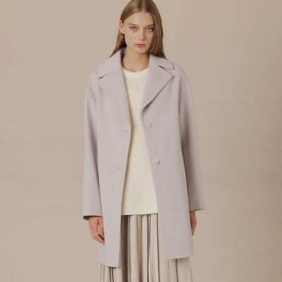 ＜MACKINTOSH LONDON (Women)＞【Ｐｒｅｃｉｏｕｓ１２月号】【ＤＵＲＲＩＳ／デュリス】ぺコラムシャルムリーバーコート