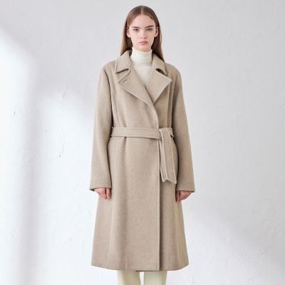 RESFON／レスフォン】ダブルフェイスモッサウールトレンチコート