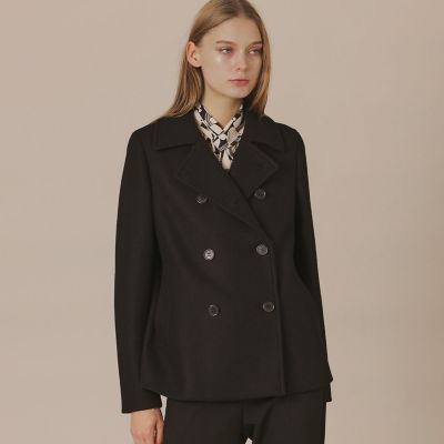 ＜MACKINTOSH LONDON (Women)＞【Ｐｒｅｃｉｏｕｓ１２月号】【ＫＥＩＧＨＬＥＹ／キースリー】ウールダブルクロスメルトンショートコート