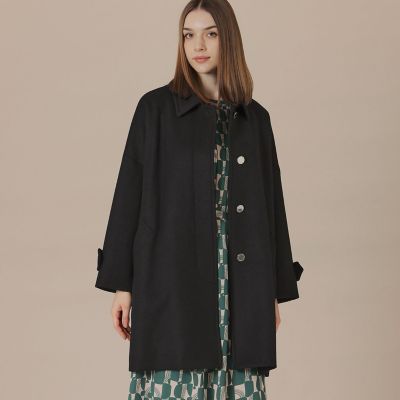 ＜MACKINTOSH LONDON (Women)＞【ＲＯＳＬＥＹ／ロズリー】ぺコラム圧縮ビーバーステンカラーコート