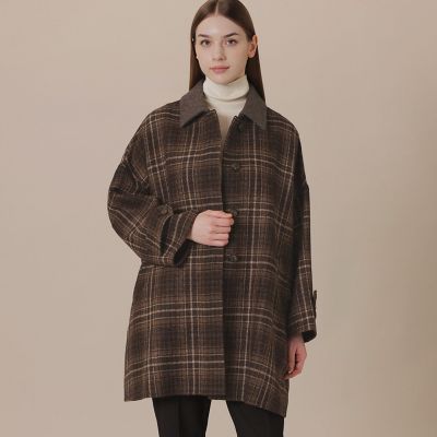 ＜MACKINTOSH LONDON (Women)＞【ＷＥＢ・一部店舗限定】【ＲＯＳＬＥＹ／ロズリー】ウールリバーチェックコート