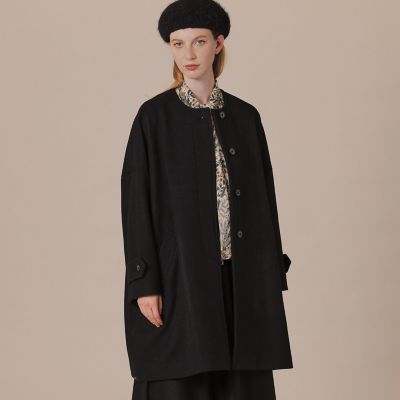 ＜MACKINTOSH LONDON (Women)＞【Ｐｒｅｃｉｏｕｓ掲載】【ＲＯＳＬＥＹ／ロズリー】ファインウールメルトンノーカラーコート