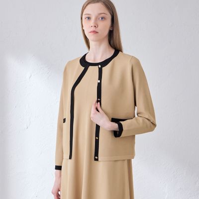 レーヨンストレッチバイカラーニットジャケット | MACKINTOSH LONDON