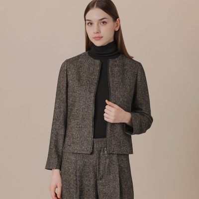 WEB・一部店舗限定】カラーネップヘリンボンジャケット