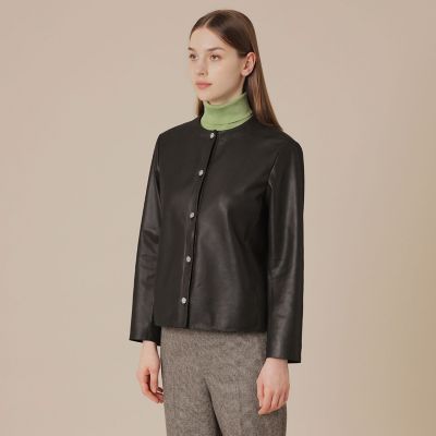 ノーカラーレザージャケット | MACKINTOSH LONDON (Women