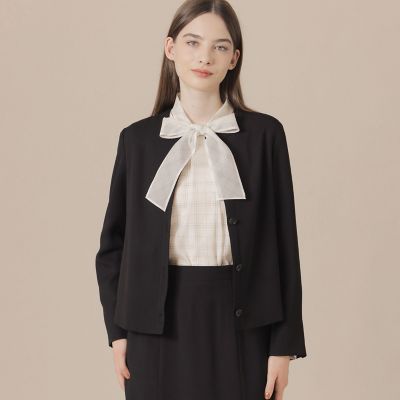 ＜MACKINTOSH LONDON (Women)＞【ＷＥＢ・一部店舗限定】ファインウールレーヨンノーカラージャケット