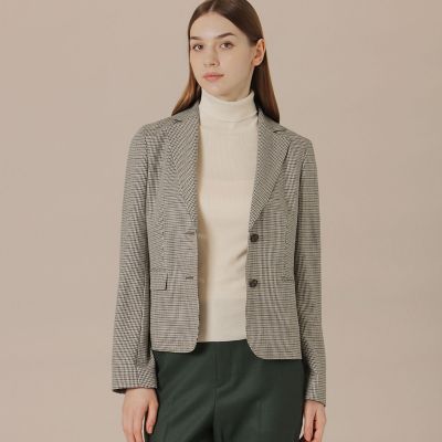 ＜MACKINTOSH LONDON (Women)＞【婦人画報１１月号掲載】レーヨンウールハウンドトゥースジャケット