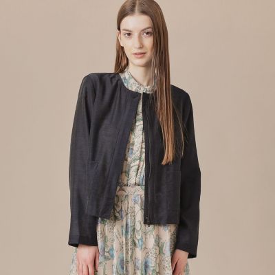 シャイニーシアーノーカラージャケット | MACKINTOSH LONDON (Women